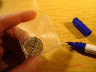 3D Printed Transparent Center Finder Image