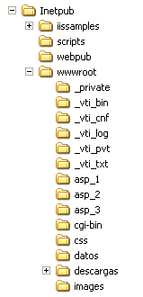 Estructura de carpetas del PWS