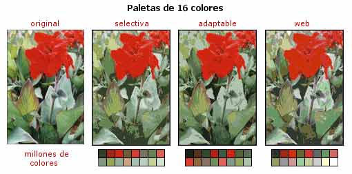 Paletas de 16 colores