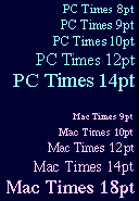 tama&ntilde;os Mac-PC