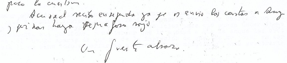 Muestra del texto aut&oacute;grafo