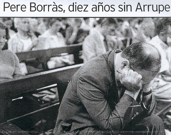 Pere Borràs, provincial dels jesuïtes, medita en el moment de la pregària en memoria d'Arrupe