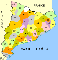 Mapa comarcal de Catalunya